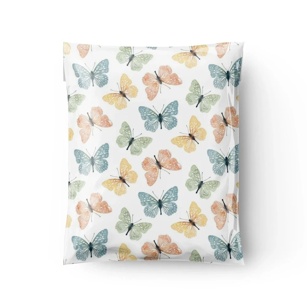 Butterfly Poly Mailers 10x13 Inch‎ 100 Pack Shipping Supplies Watercolor Mailer